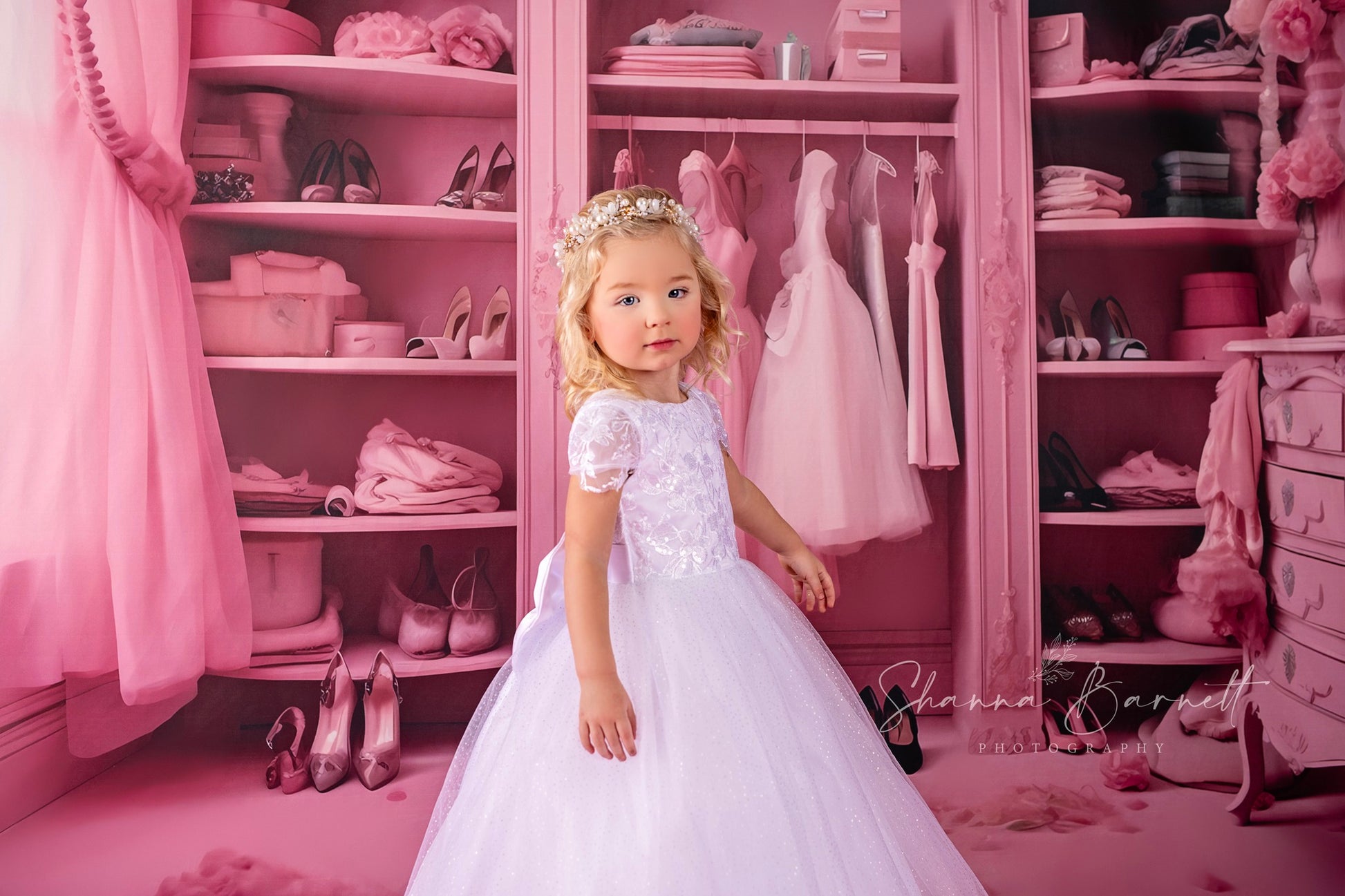 background for pink dress Elegant Woman in Pink Formal Gown on Studio Background Free Stock Photo
