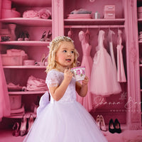 Avezano Pink Barbie Room Dress Photography Background