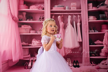 Avezano Pink Barbie Room Dress Photography Background