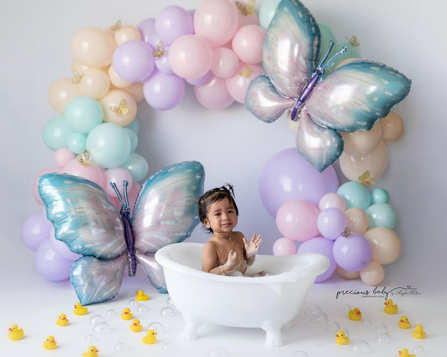 Avezano Butterfly Balloon Cake Smash Photography Backdrop Designed By Angela Forker