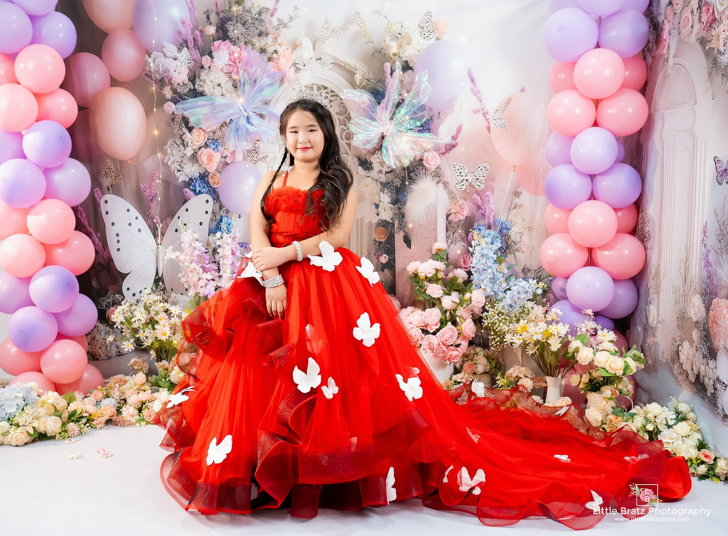 Avezano Butterfly Flower Party Photography Background