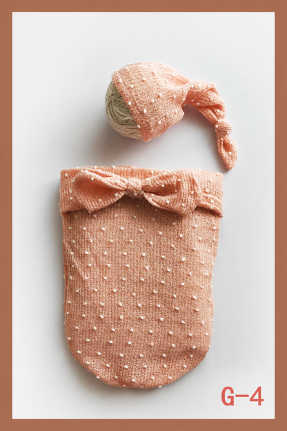 Avezano Newborn Stretch Swaddle Wrap with Hat Baby Photography Props Set