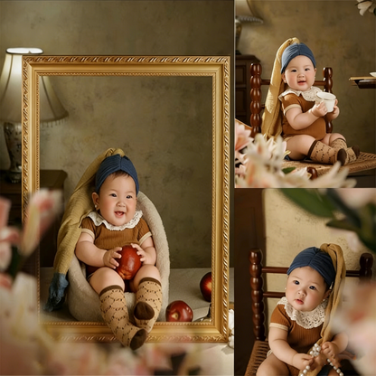 Avezano Pearl Girl Theme Photography Props for Newborn and Baby Photoshoot