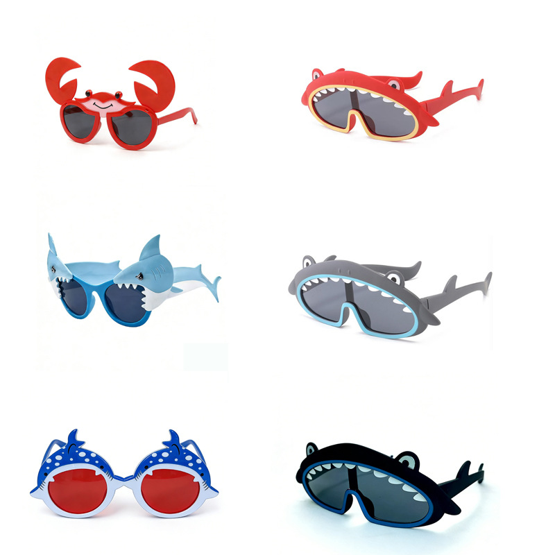 Avezano Shark Crab Shaped Novelty Sunglasses Sea Animal Decor for Beach Party