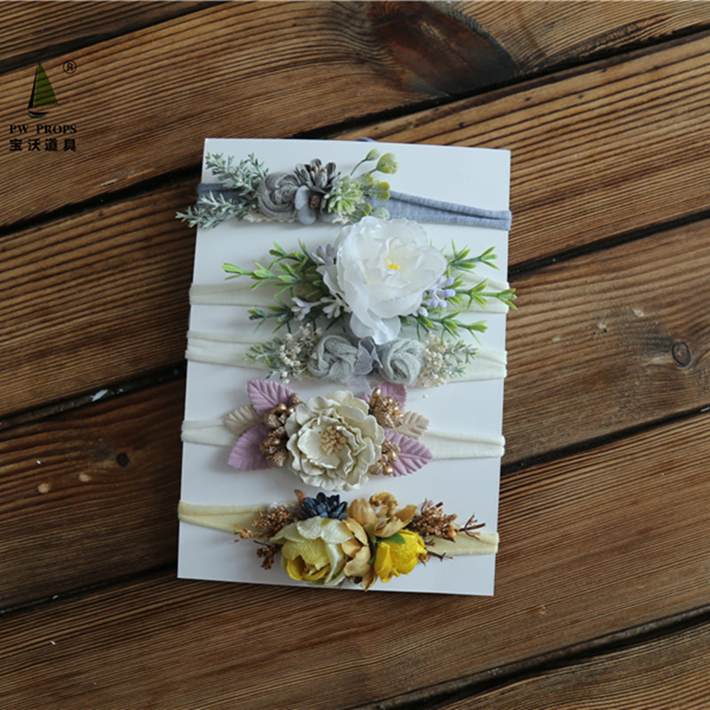 Avezano Newborn 5-Piece Headbands Photography Props