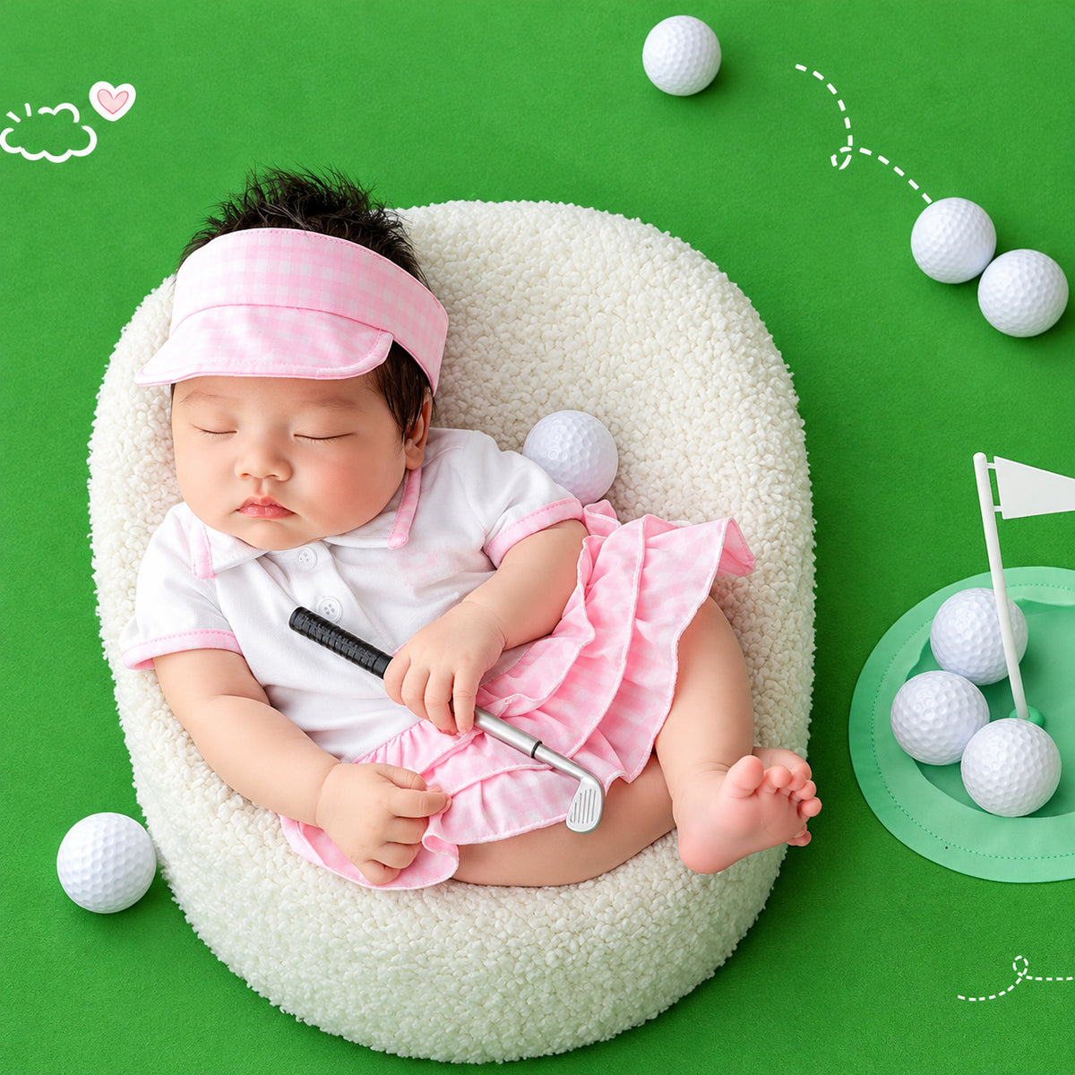 Avezano Newborn Golf Sport Themed Photography Prop Set