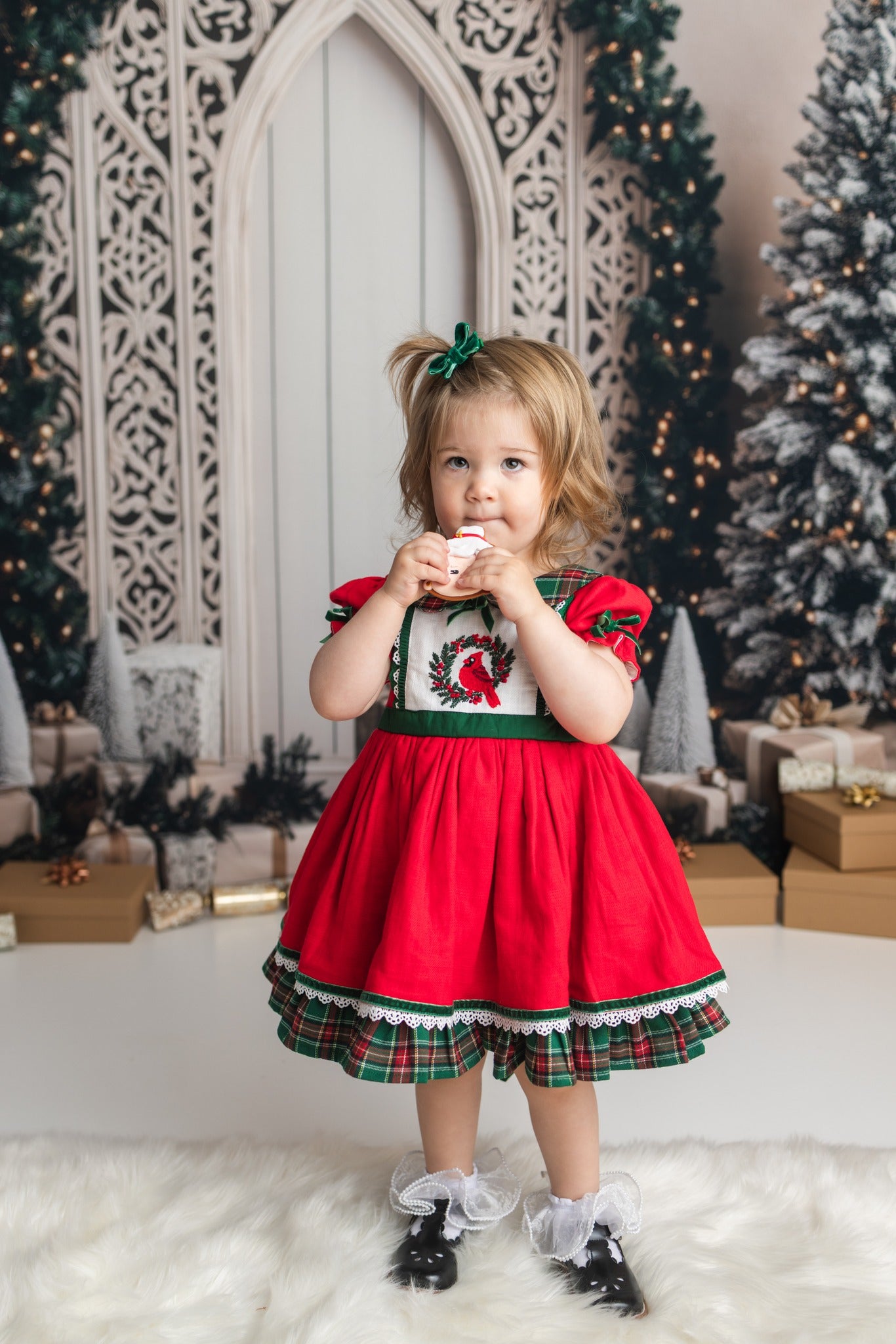 Avezano Christmas Tree and Screen Photography Backdrop Designed By Polly Ro Design