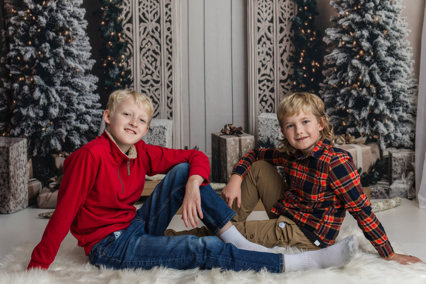 Avezano Christmas Tree and Screen Photography Backdrop Designed By Polly Ro Design