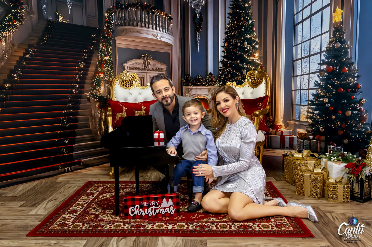 Avezano Christmas Living Room Red Staircase Room Set By Lecheme Ruby Gu