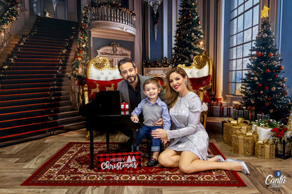 Avezano Christmas Living Room Red Staircase Room Set By Lecheme Ruby Gu