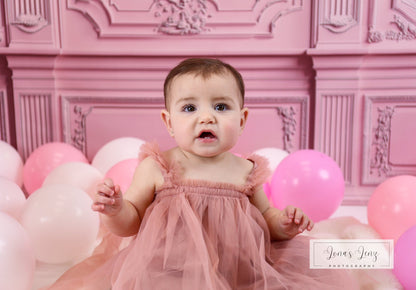 Avezano Light Pink Carved Walls Photography Backdrop
