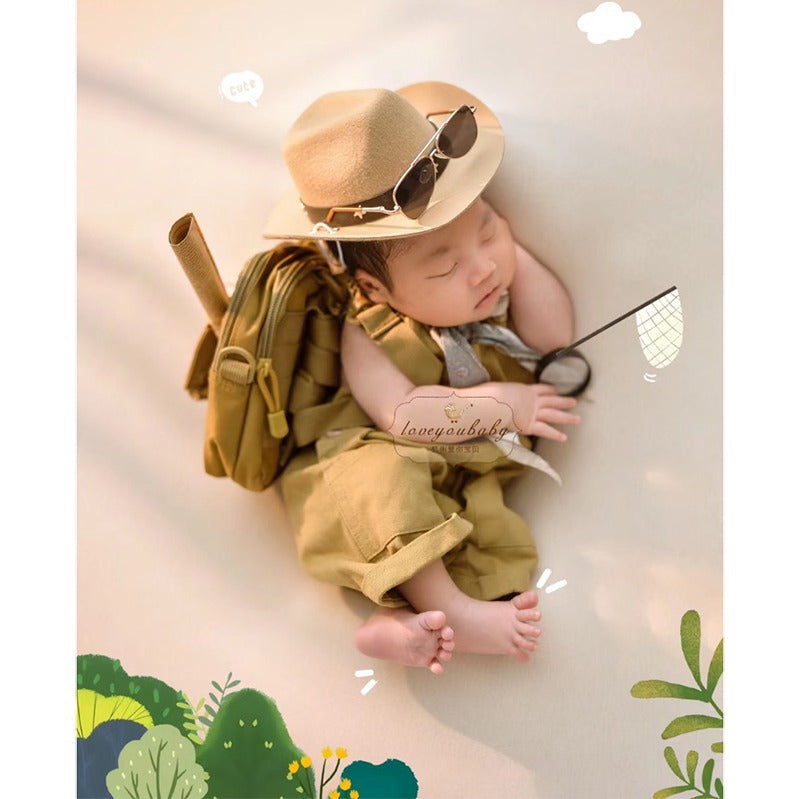 Avezano Newborn Cowboy Outfit Suspender Set Photo Prop