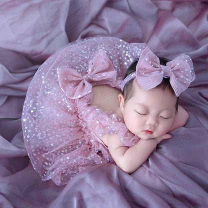 Avezano Baby Sleeveless Princess Bodysuit Summer Photo Outfit
