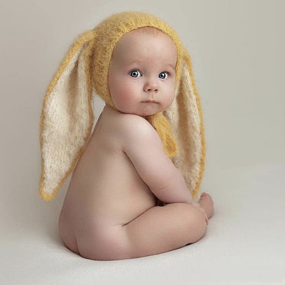 Avezano Cute Mohair Big Ear Bunny Hat Newborn Photo Prop