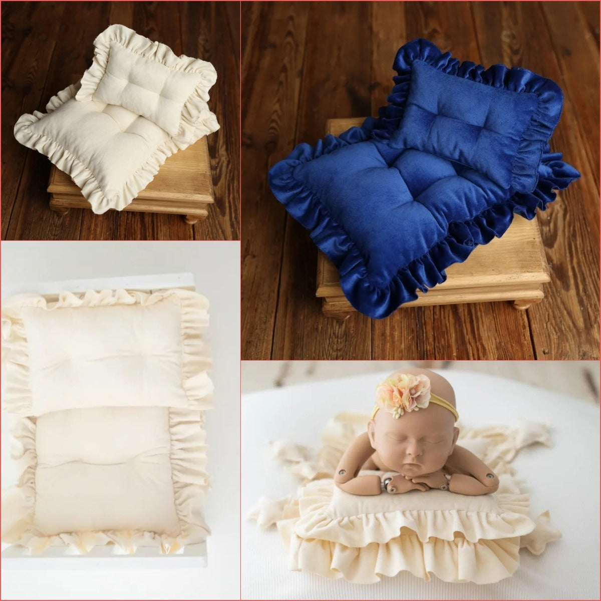 Avezano Baby European Style Pillow and Mattress Photography Props