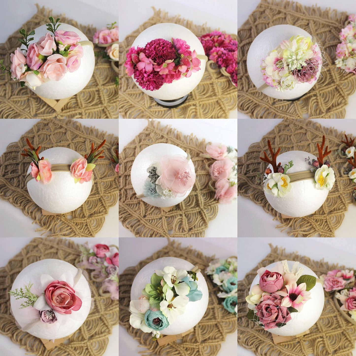 Avezano Kids Newborn Flower Hairband Photo Prop