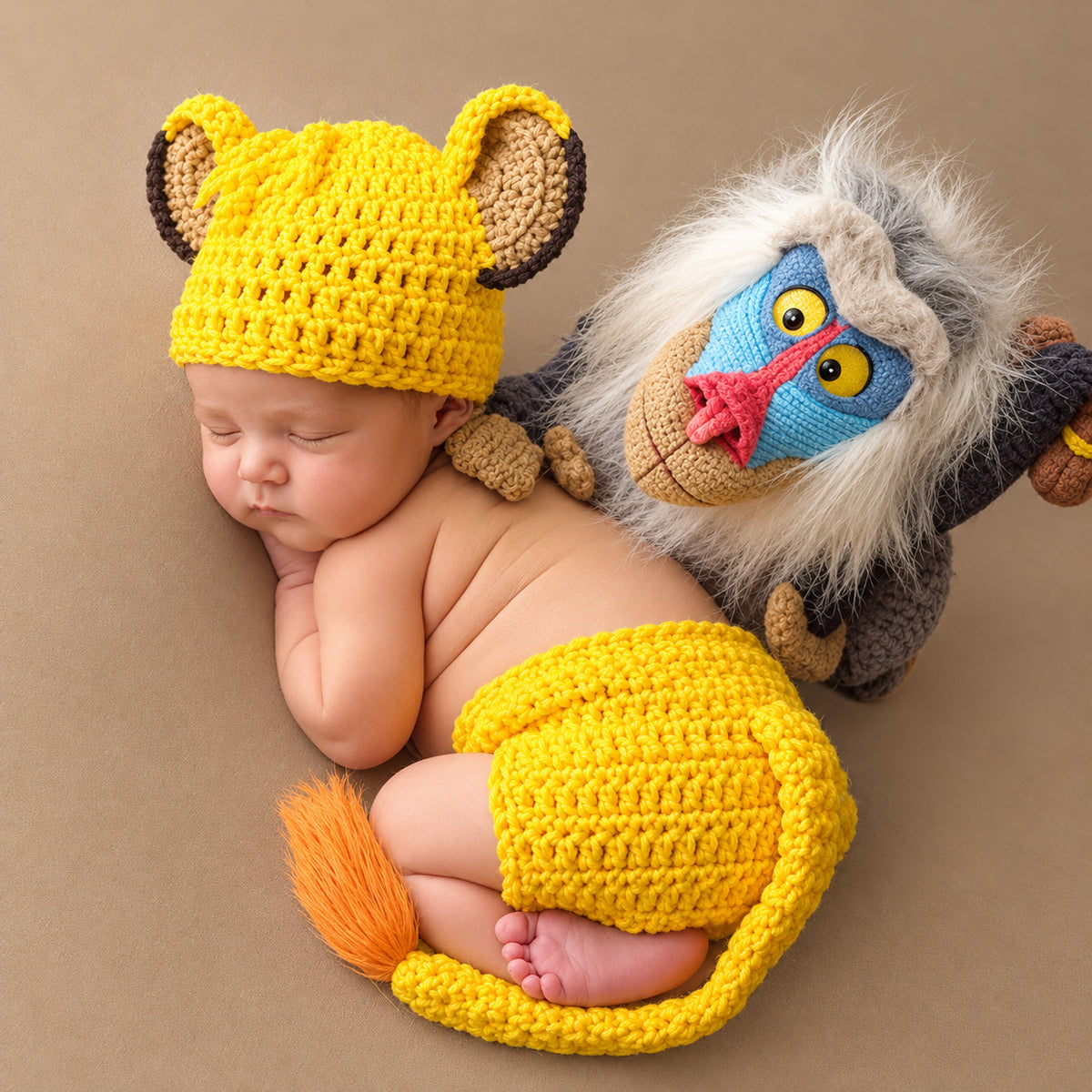 Avezano Newborn Lion Halloween Themed Newborn Photoshoot Prop Set