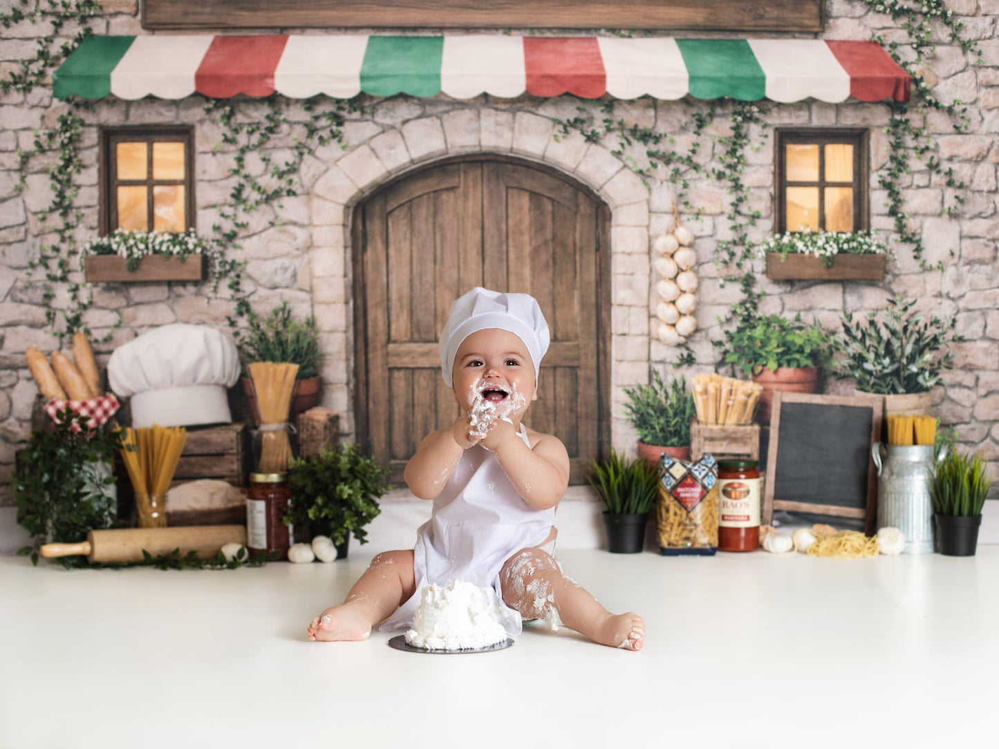Avezano Pasta Kitchen Stone Cottage Backdrop Designed By Enchanted Design Studio