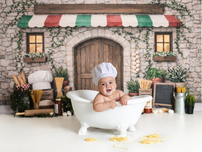 Avezano Pasta Kitchen Stone Cottage Backdrop Designed By Enchanted Design Studio