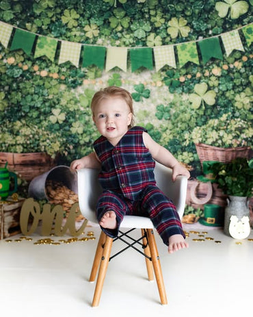 Avezano St. Patrick's Clover Gold Backdrop Designed By Enchanted Design Studio