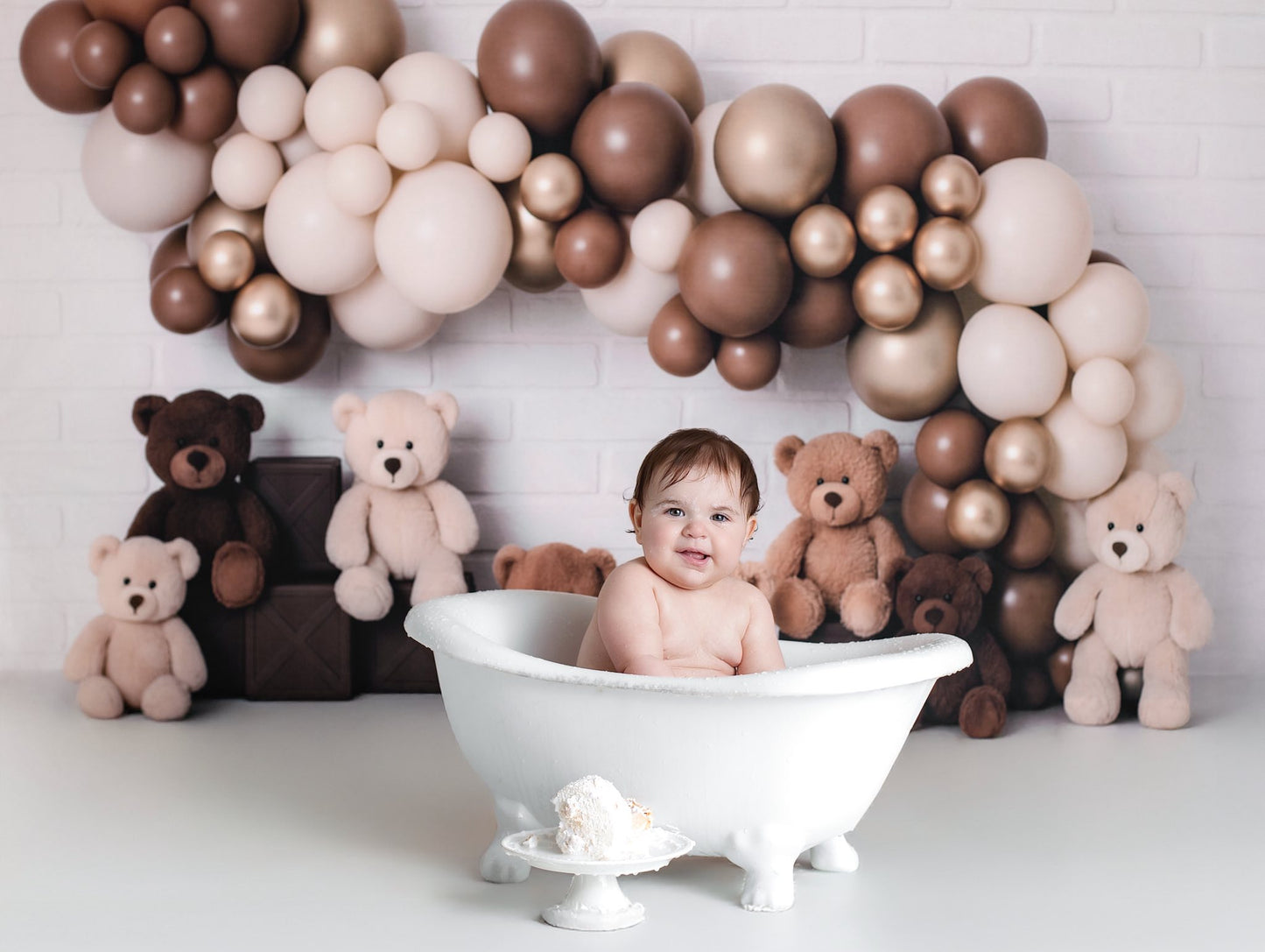 Avezano Teddy Bear Balloon Arch Backdrop Designed By Enchanted Design Studio
