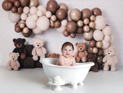 Avezano Teddy Bear Balloon Arch Backdrop Designed By Enchanted Design Studio