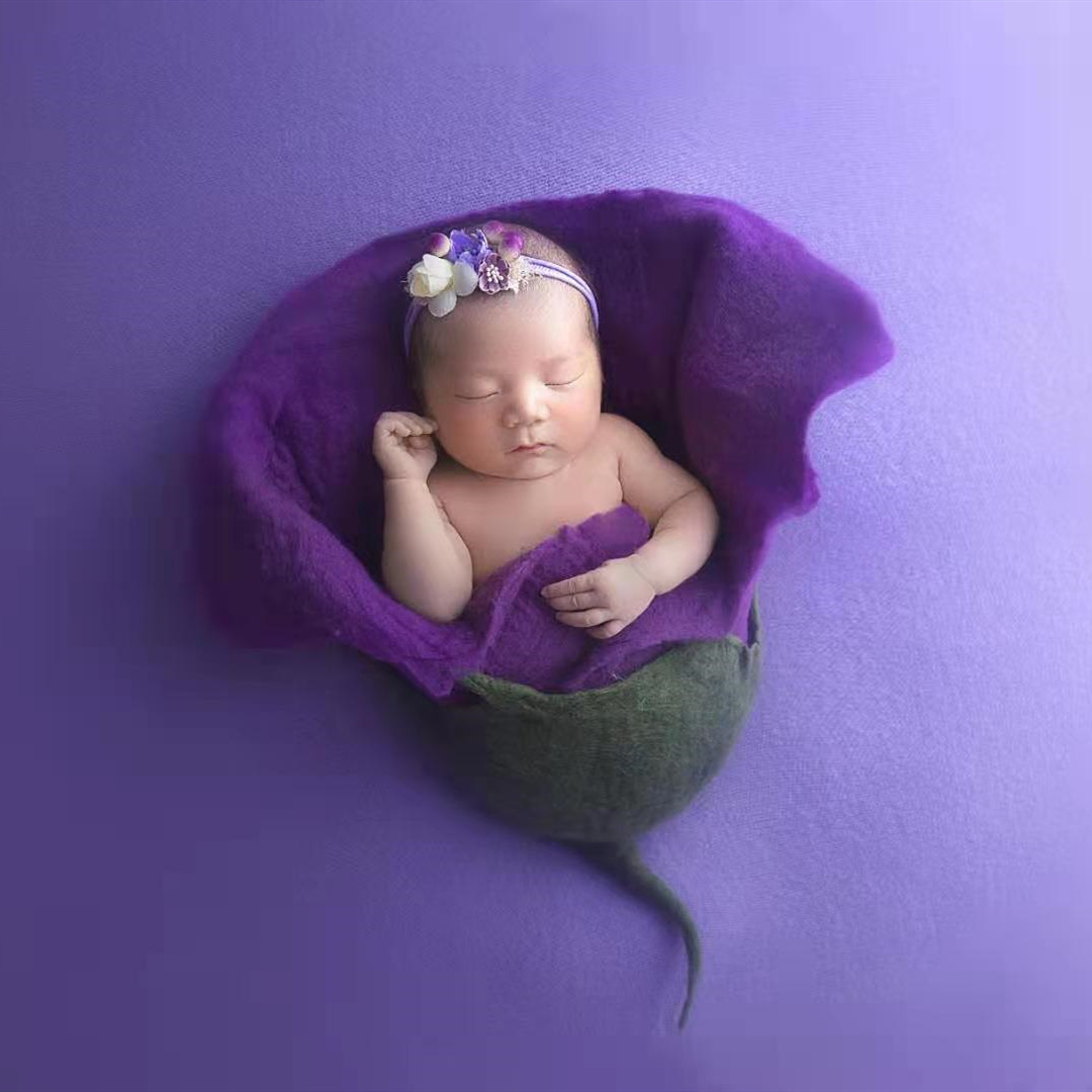 Avezano Newborn Handmade Wool Felt Bud Photo Prop