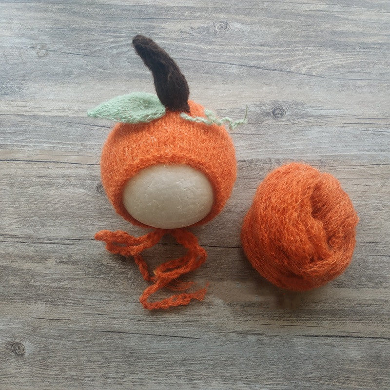 Avezano Newborn Mohair Pumpkin Hat Photography Prop