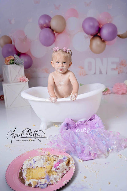 Avezano Baby One Birthday Balloon Backdrop for Photography By Miwako Lucy Photography