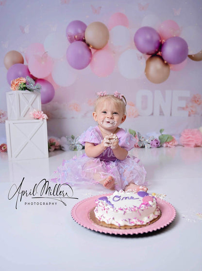 Avezano Baby One Birthday Balloon Backdrop for Photography By Miwako Lucy Photography