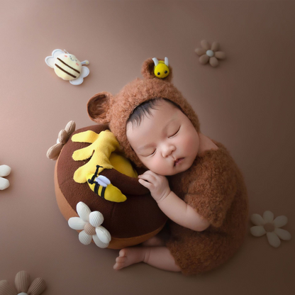 Avezano Newborn Photography Props Honey Pot Bear Theme