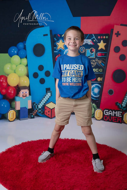 Avezano Pixel Game Party Photography Backdrop Designed By Polly Ro Design
