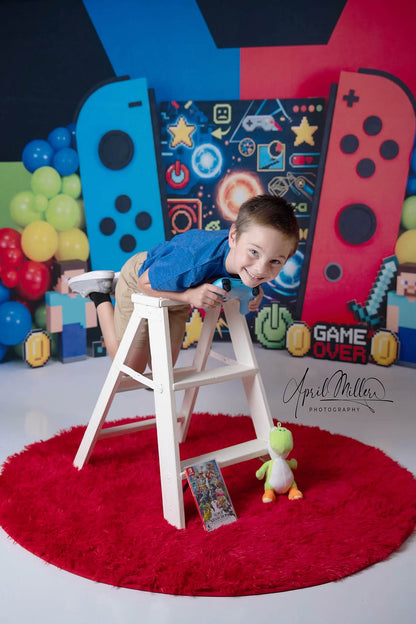 Avezano Pixel Game Party Photography Backdrop Designed By Polly Ro Design