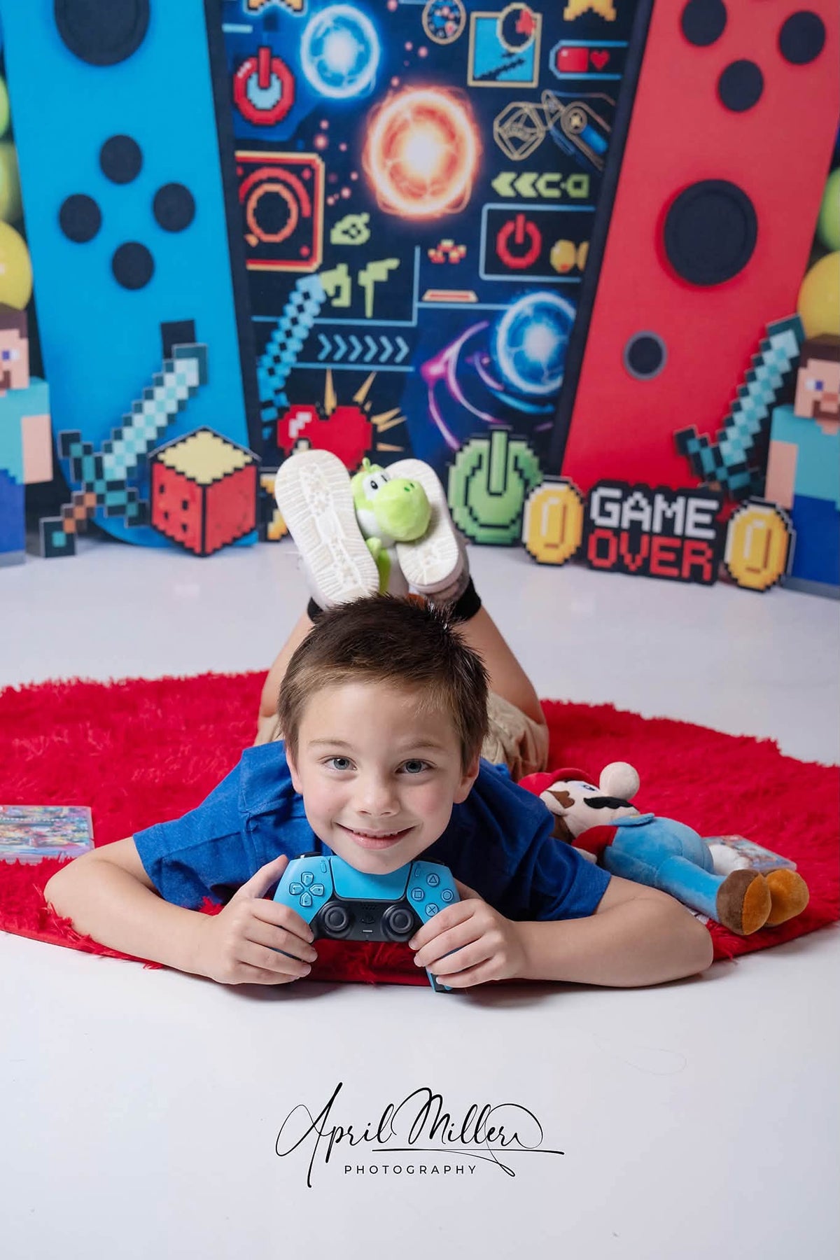 Avezano Pixel Game Party Photography Backdrop Designed By Polly Ro Design