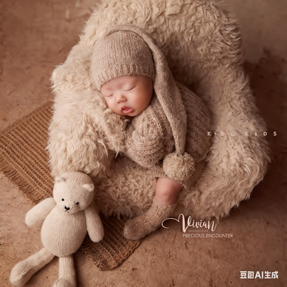 Avezano Soft and Cozy Knitted Newborn Photography Prop Set