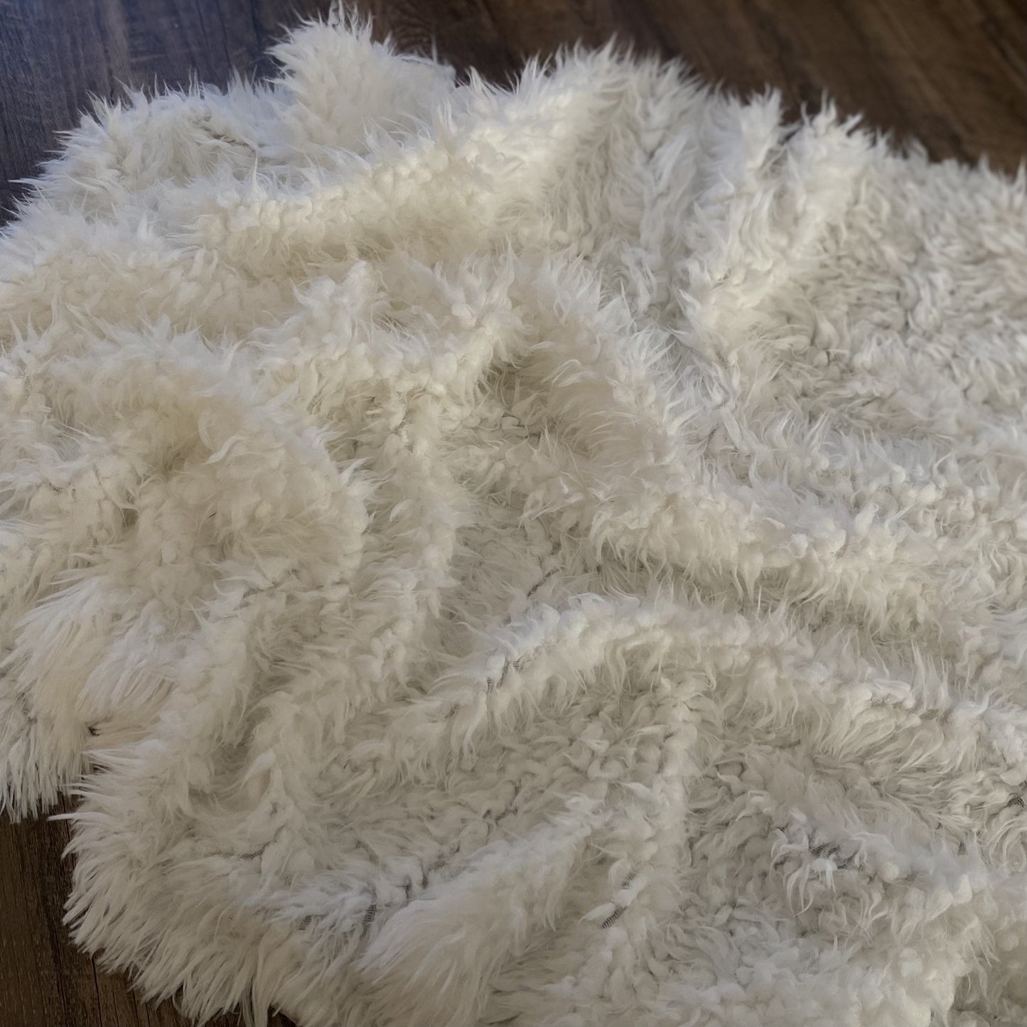 Avezano White Plush Blanket Newborn Photography Prop
