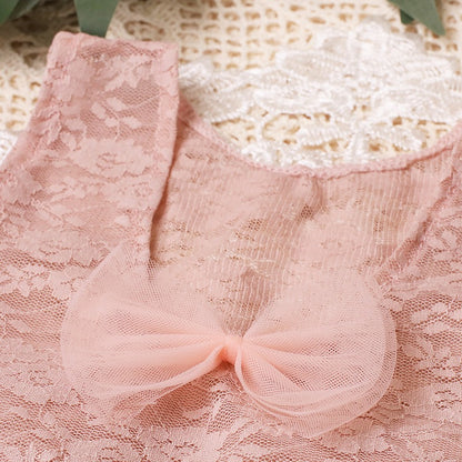 Avezano Newborn Lace Ruffle Dress Baby Full Moon Photography Outfit Set