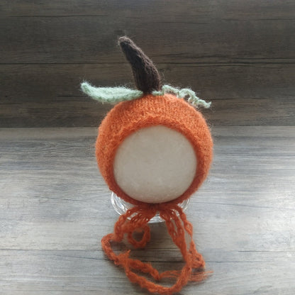 Avezano Newborn Mohair Pumpkin Hat Photography Prop