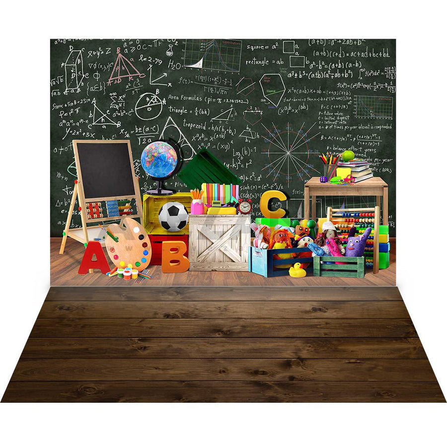 Avezano Back to School Season Drawing Board 2 pcs Set Backdrop-AVEZANO