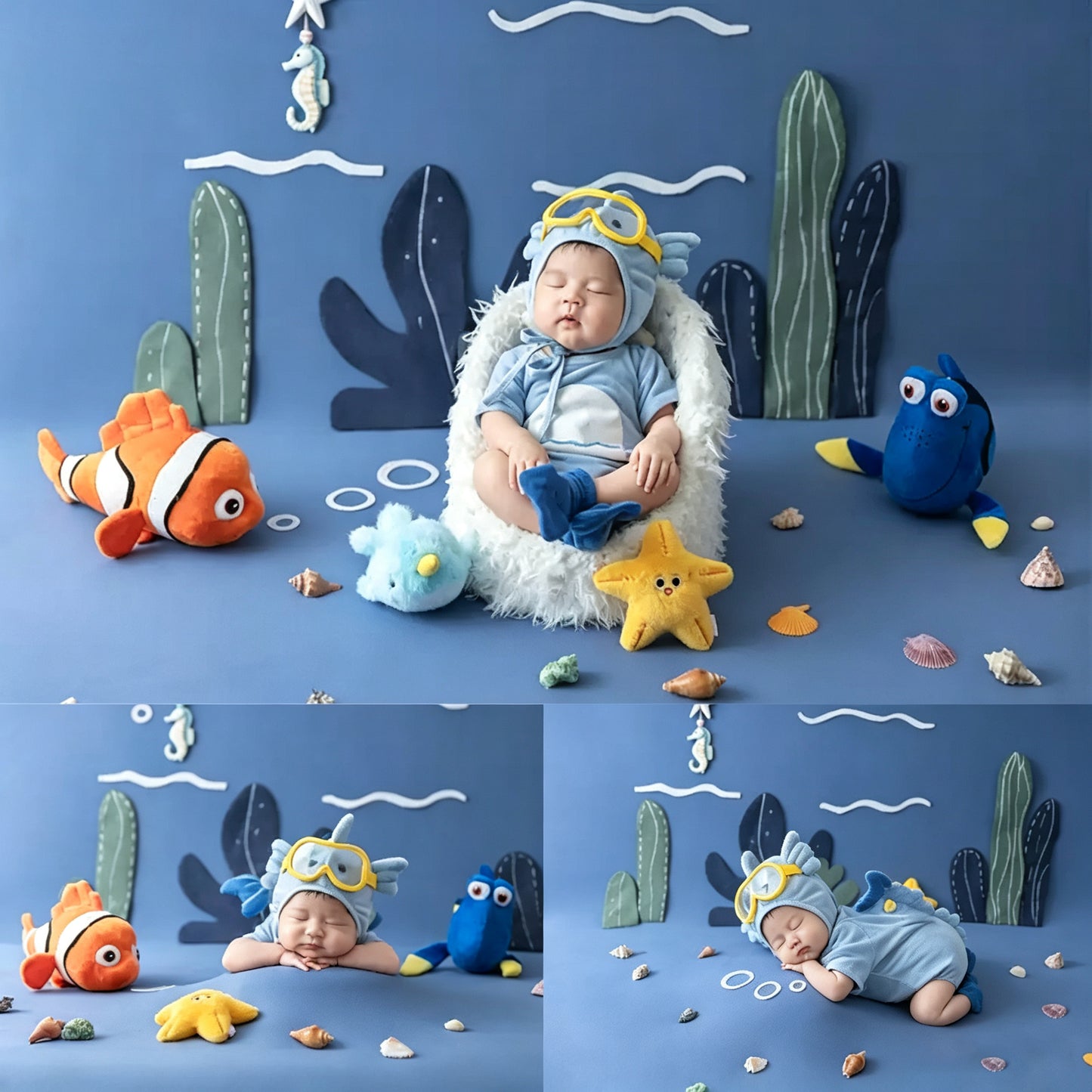 Avezano Underwater World Fish Shape Theme Photography Prop Set
