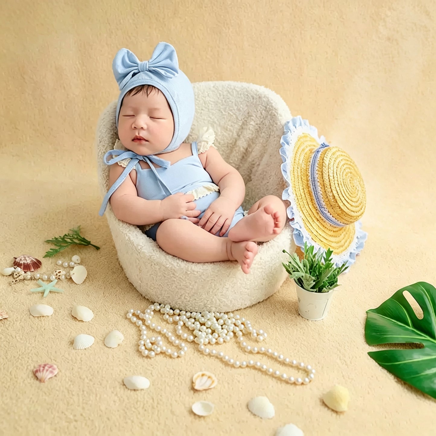 Avezano Summer Swimsuit Shell Beach Theme Photography Prop Set