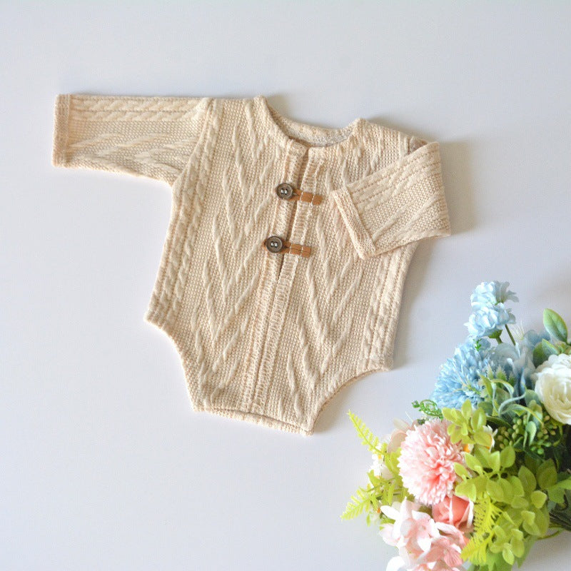 Avezano Knitted Romper For Newborn Photography