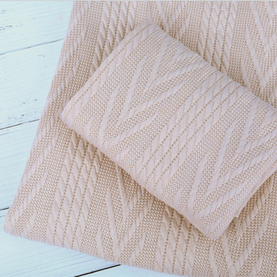 Avezano Knitted Cable Newborn Photography Blanket Photo Prop