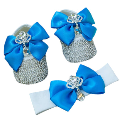 Avezano Newborn Princess Crystal Crown Shoes Photo Props
