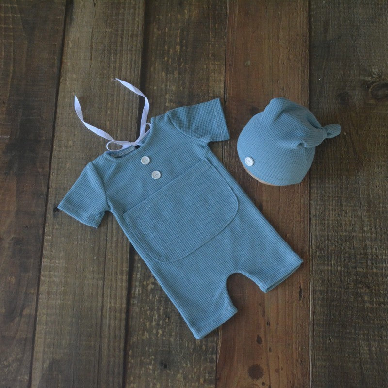 Avezano Newborn Photography Outfit Baby Romper Two Piece Set