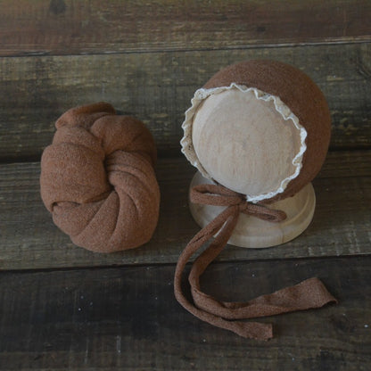 Avezano Newborn Photography Outfit Baby Photoshoot Hat and Wrap Set