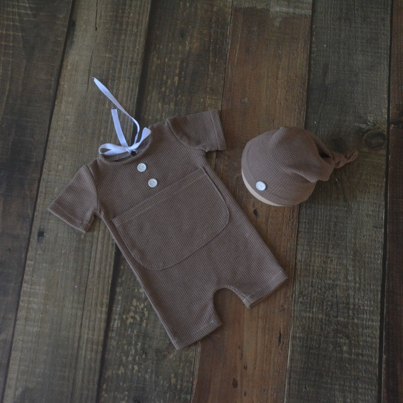 Avezano Newborn Photography Outfit Baby Romper Two Piece Set