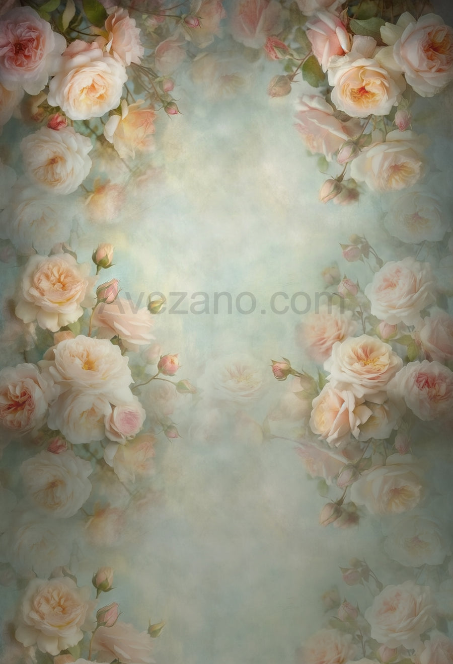 Avezano Flowers Oil Painting Style Art Photography Backdrop-AVEZANO