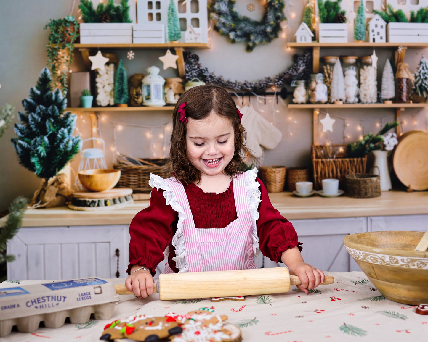 Avezano Christmas Counter Decoration Photography Background