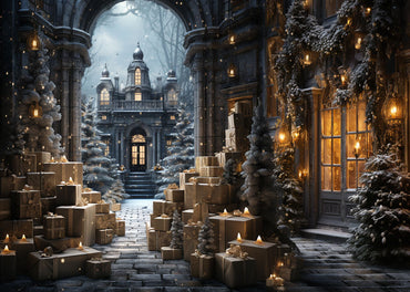 Ensemble de 2 toiles de fond pour sapin de Noël Avezano